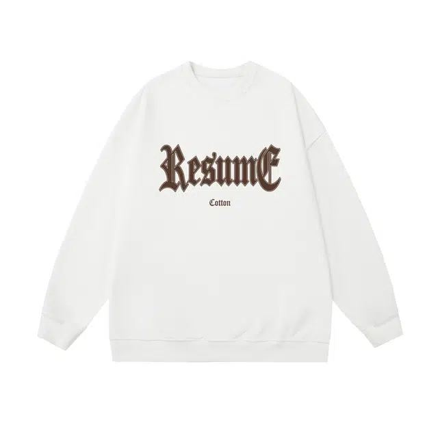 棉基因 早秋高街时尚潮牌简约潮男青少年复古男装减龄感学院风街头风通勤高级感韩系穿搭女士基础款无帽打底衫慵懒风女圆领卫衣 男女同款