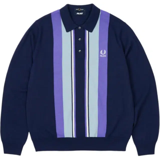 PALACE x FRED PERRY FW25 LONG SLEEVE KNITTEI5 SHIRT Polo