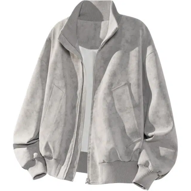 马员外 时尚简约宽松百搭复古做旧卫衣 男款