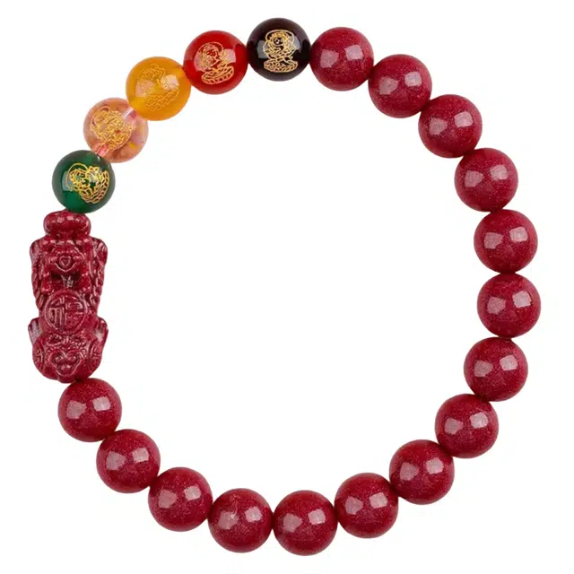 石在行 五路财神 高含量貔貅 招财转运 平安纳财纳福 国潮复古 佛珠文玩盘玩#好运 朱砂 手串 男女同款情侣款