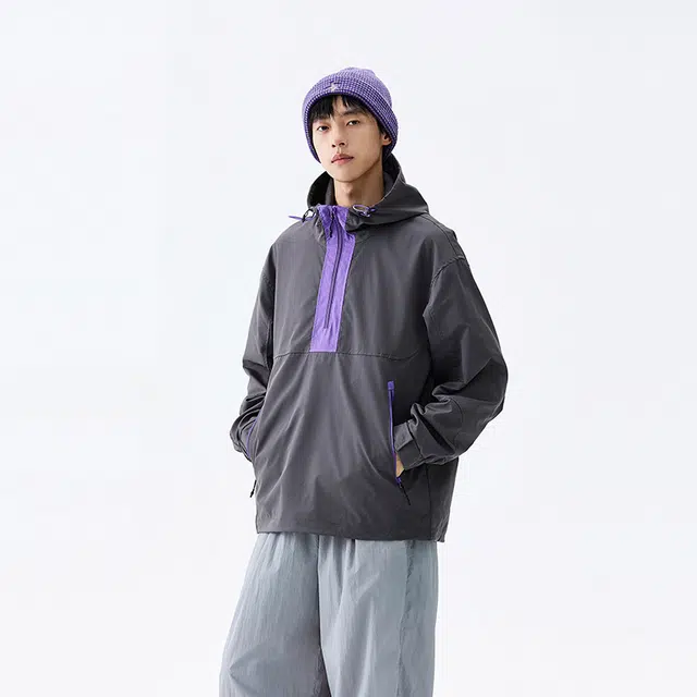 马员外 时尚都市春秋季款软壳户外二开运动套头情侣约会出行通勤逛街舒适百搭夹克外套 男女同款