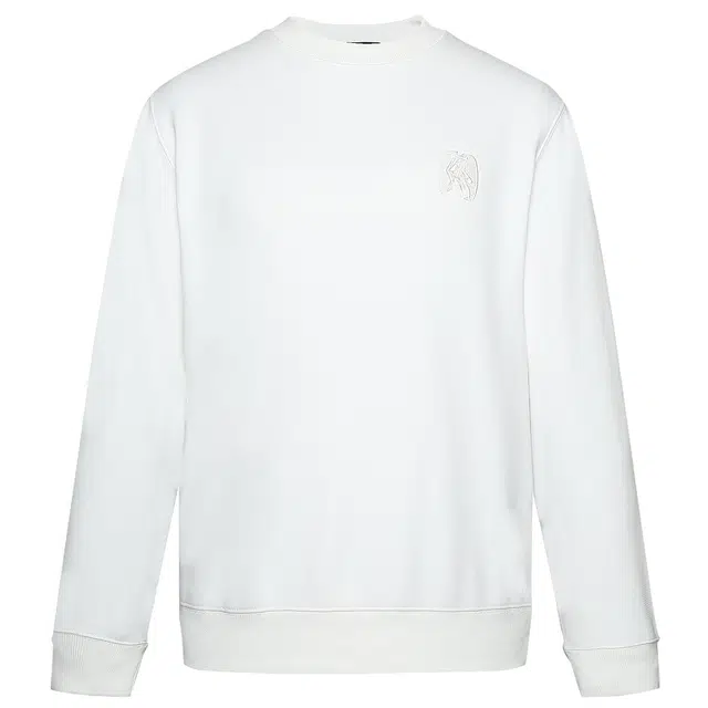 利郎 时尚都市加绒保暖圆领简约有型刺绣冬季卫衣 男款