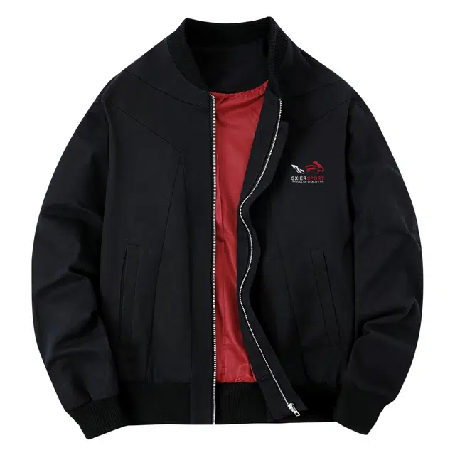 颂希尔 美式高街倒三角设计重磅水洗飞行员上衣外套春秋宽松休闲潮流百搭立体线条解构夹克 男女同款