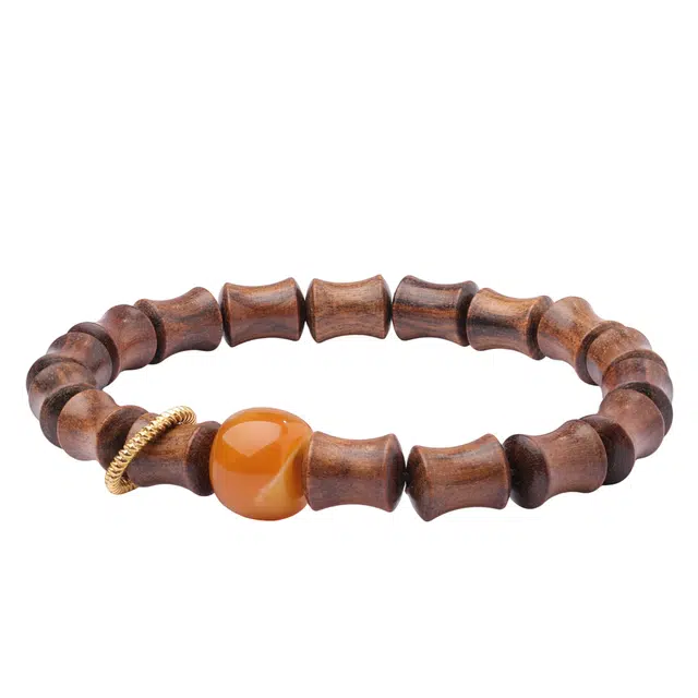 三檀小舍 国风国潮新中式节节高升诸事顺利转运上岸招财守护 文玩盘玩绕指柔 花梨木 手串 男女同款情侣款