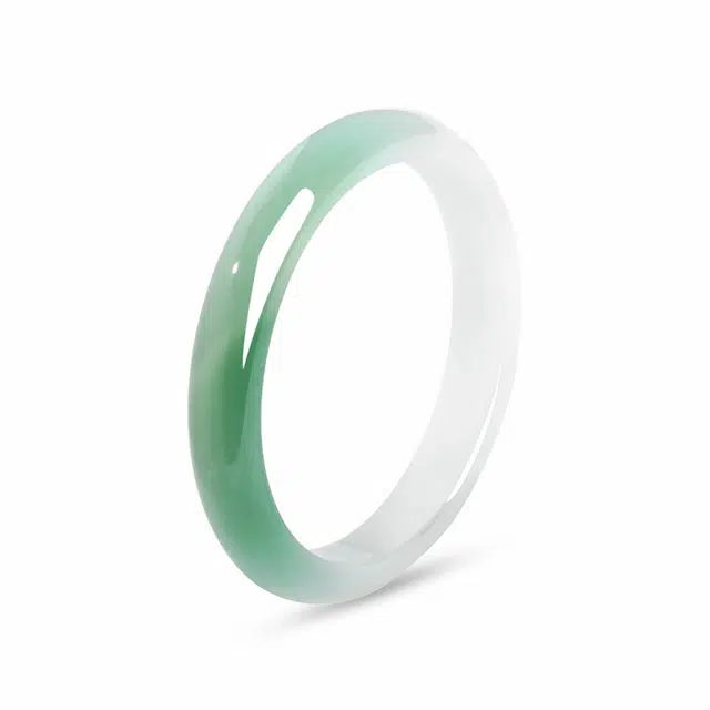 喜宝春花 新品特补半山半水诸事顺利福禄平安平安喜乐小众百搭素圈福气转运小众百搭国风新中式礼盒款好运 玉髓 手镯 女款