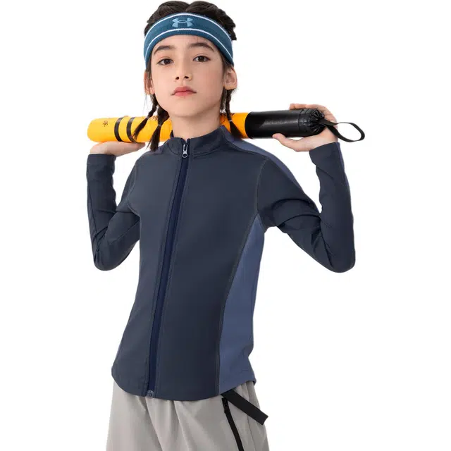 俞兆林上装 轻盈透气复古拼色简约运动风儿童短款外套春秋冬可跌穿时尚男童女童舒适百搭轻便