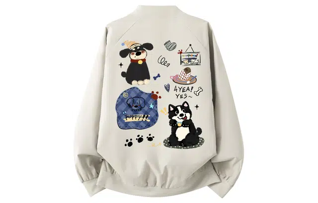 AYEA Vintage Cartoon Dog Logo Jacket