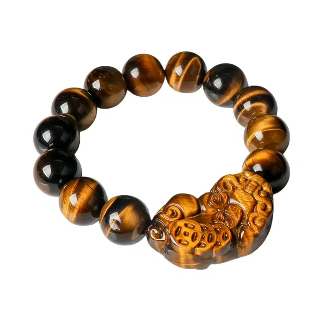 仙园韵 新中式貔貅国潮复古招财转运吉祥如意时来运转高级感精致轻奢简约大气#好运 虎眼石 手串 男女同款情侣款