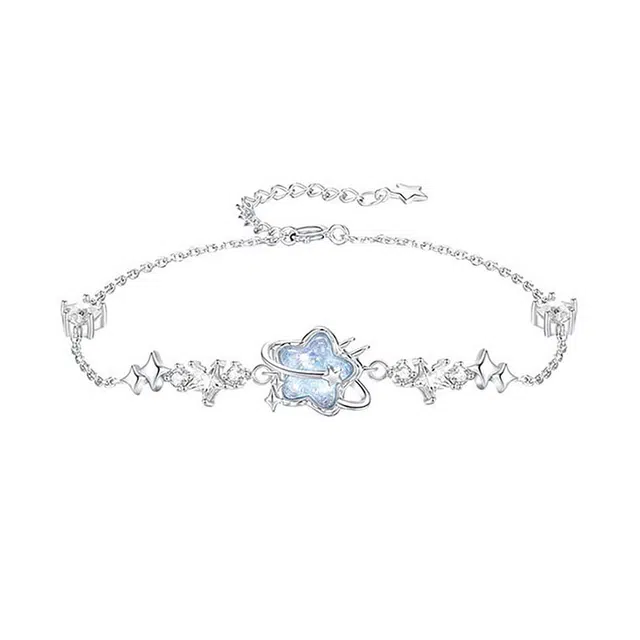 【夜光&星辰】浪漫 匆匆那年 幻彩星星 甜美梦幻 轻奢气质 时尚简约 可调节 琉璃 手链 女款