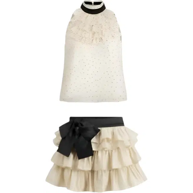 望莱仕 百搭简约舒适无袖优雅时尚通勤裙装套装 女款