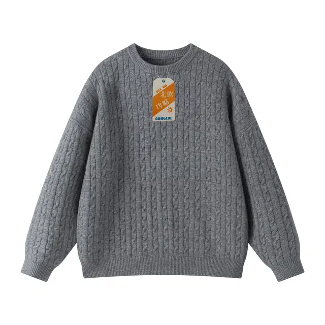 北欧攻略 韩式宽松小众高质量高品质复古休闲针织衫 男女同款