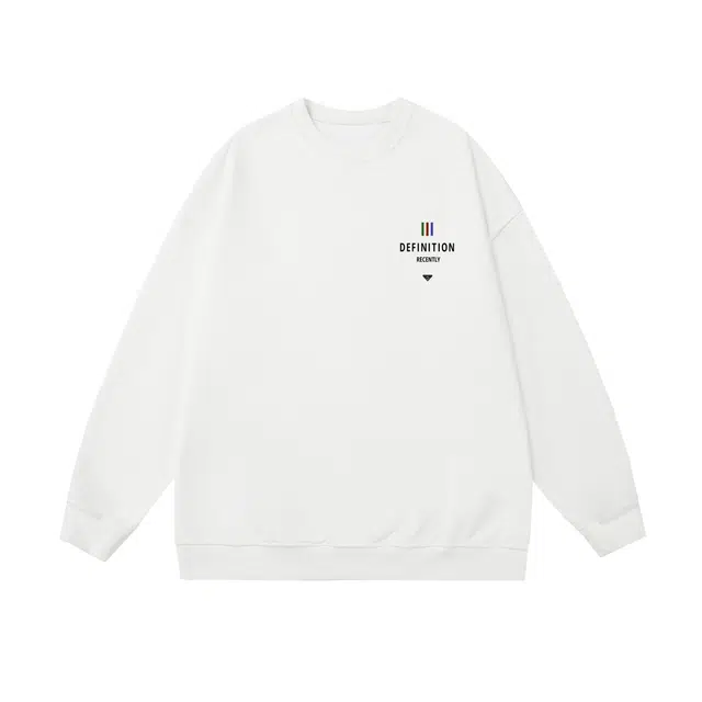 棉基因 早秋高街时尚潮牌简约潮男青少年复古男装减龄感通勤学院风少年感高级感韩系穿搭女士基础款无帽打底衫慵懒风女圆领卫衣 男女同款