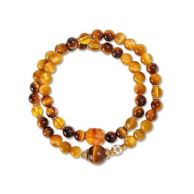 匠锁心玉 简约新中式 转运珠纳福国潮古风原创设计小众轻奢高级感 气质百搭潮流时尚手饰显白#好运天然 虎眼石 手串 男女同款情侣款