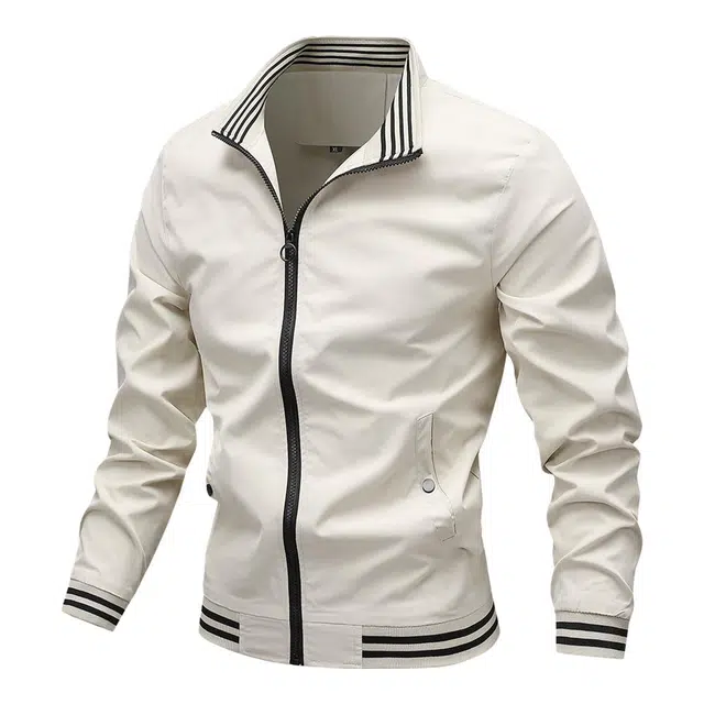 马员外 条纹宽松潮流简约百搭时尚夹克 男款