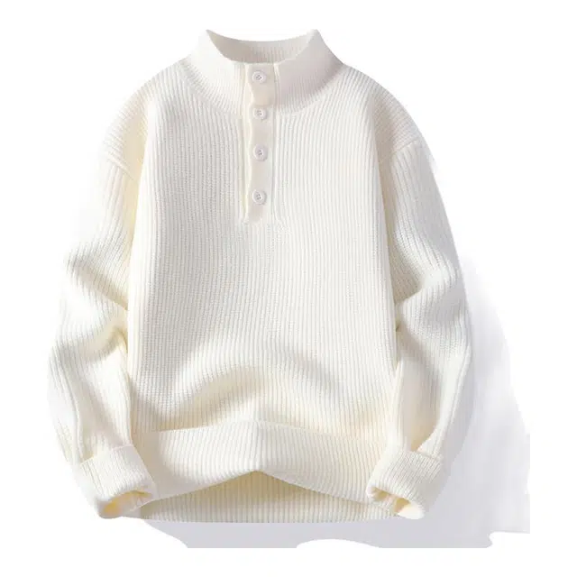 马员外 时尚都市纯色潮流潮牌高品质慵懒风保暖宽松套头情侣通勤针织衫 男女同款