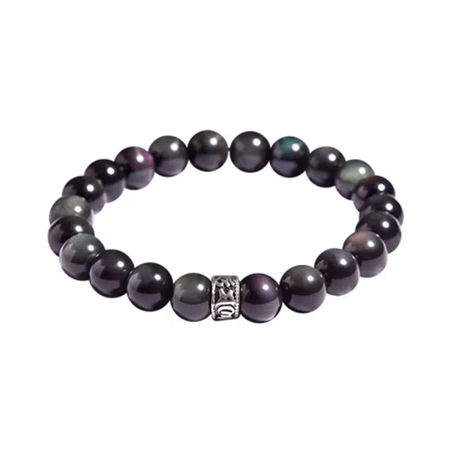 【匠心手作 箴言祥瑞】 灵菲 新中式幸运守护转运珠 国潮百搭高级感显气质招财纳福吉祥如意赠礼 #好运礼盒 黑曜石 手串 男女同款情侣款