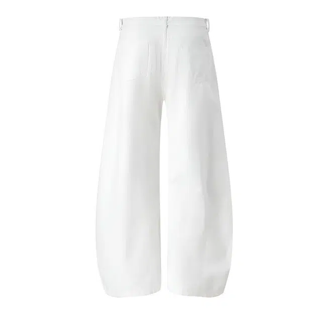 拾个壹先生 美式复古高街小众痞帅潮流弯刀阔腿裤无性别主义穿搭亲肤柔软舒适时尚个性休闲设计高腰显瘦垂感百搭直筒宽松裤子牛仔裤 男女同款