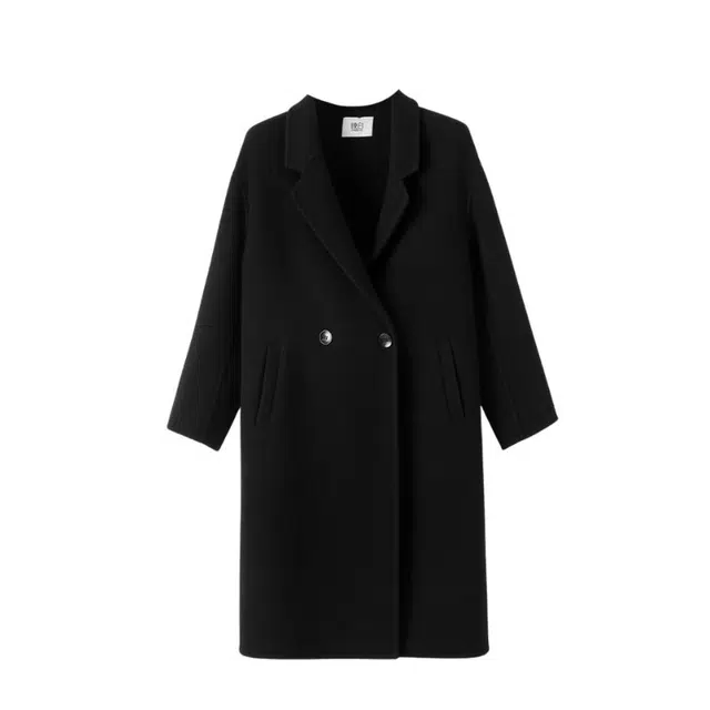 晚白 绵羊毛前排扣设计有口袋版型挺括大衣 女款