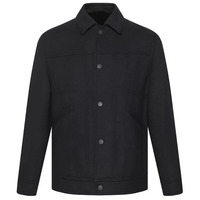 利郎 保暖山羊绒纯色翻领质感时尚都市冬季大衣 男款