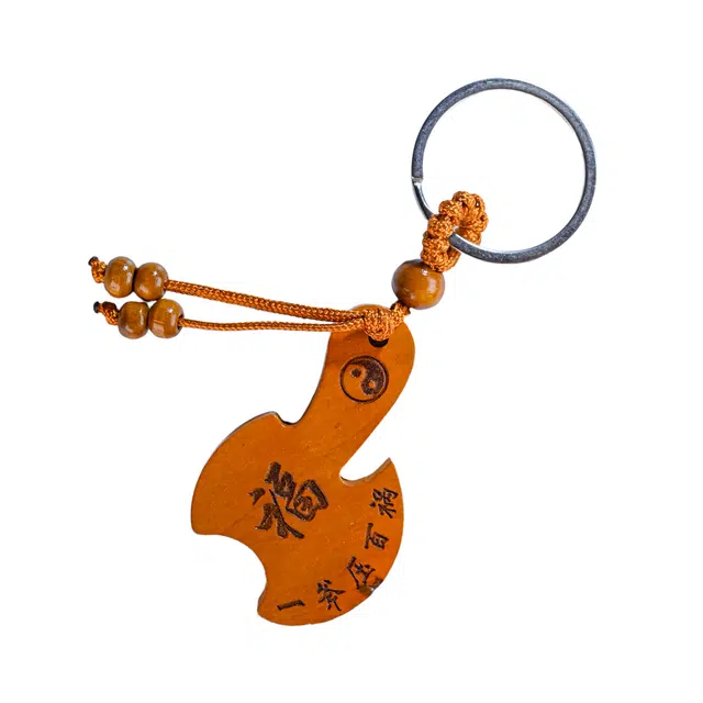 仙友 新中式国朝高级感设计小众百搭包包汽车钥匙配饰招财纳福考试考公上岸转运挂饰 桃木 挂件 男女同款情侣款