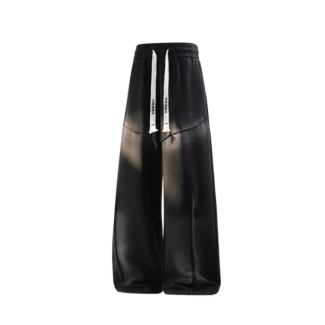 梓润格 简约宽松氛围感日常通勤一穿即走户外运动百搭时尚潮流高街个性机能学院风经典老钱风韩系褶皱酷飒炸街高级设计休闲裤 男女同款