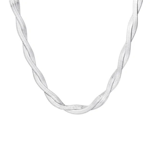 阿葱饰品 双层缠绕 冷淡风清冷感简约设计小众潮流轻奢日常通勤时尚百搭款式 钛钢 项链 男女同款情侣款