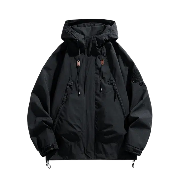 虫小绿 美式复古机能风重磅百搭防风飞行员冲锋休闲外套夹克 男女同款