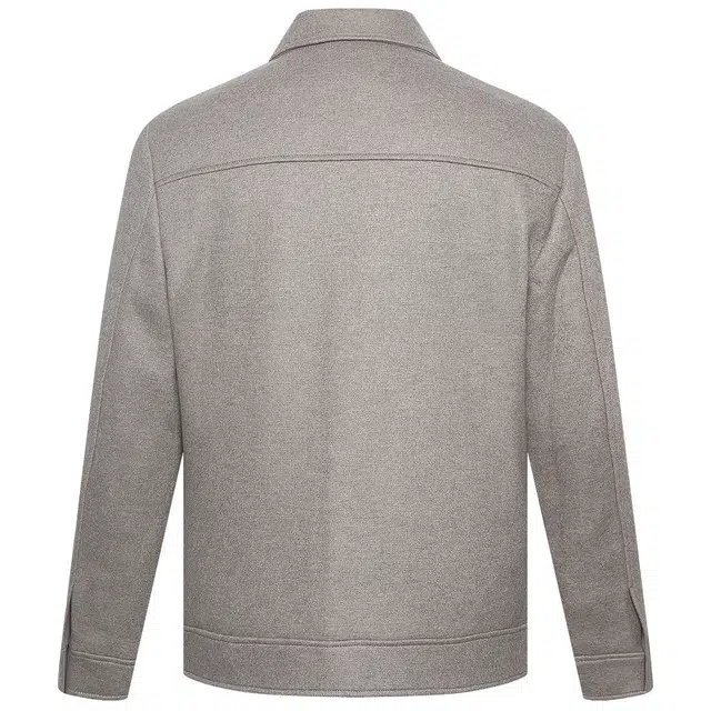 利郎 热燃科技翻领短款纯色保暖绵羊毛冬季大衣 男款