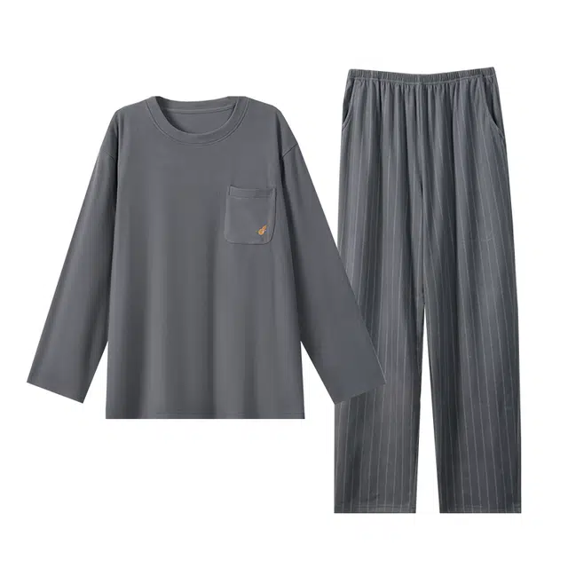好福份 简约休闲男士德绒睡衣 男款