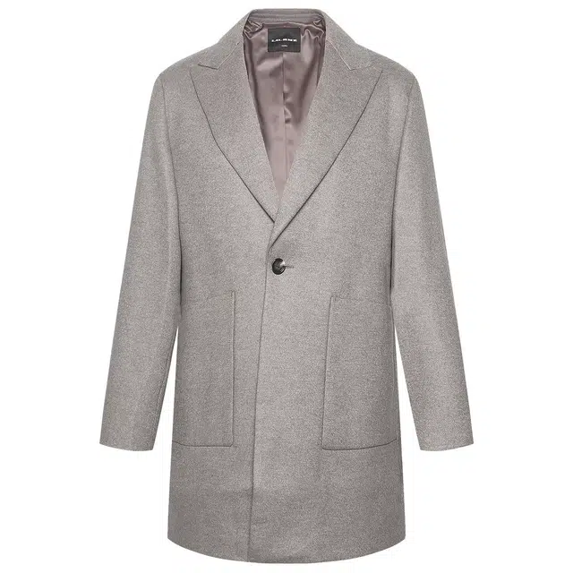 利郎 热燃科技时尚都市保暖绵羊毛质感中长款冬季大衣 男款