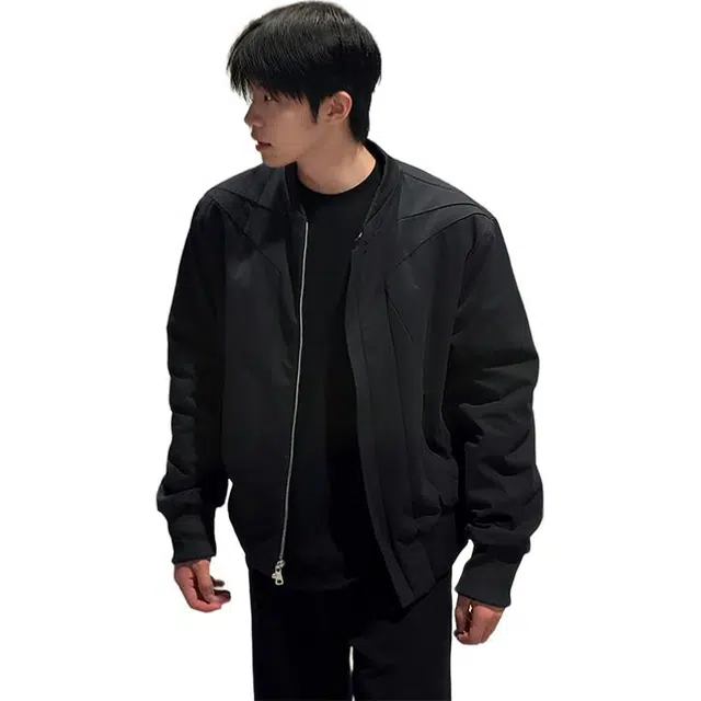 黑马漫画 美式棒球服外套男款秋季潮牌倒三角解构设计感短款夹克 男女同款