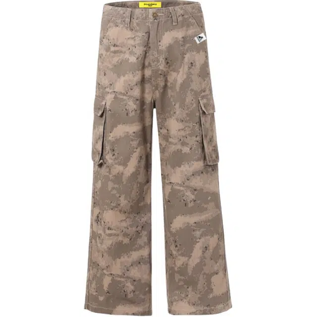 帝狼牛 裤子阔腿裤酷飒风夏季抽绳工装裤户外美式休闲裤 男女同款