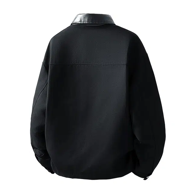 马员外 外套时尚休闲青春流行时尚都市潮流长袖现代风翻领宽松夹克 男款