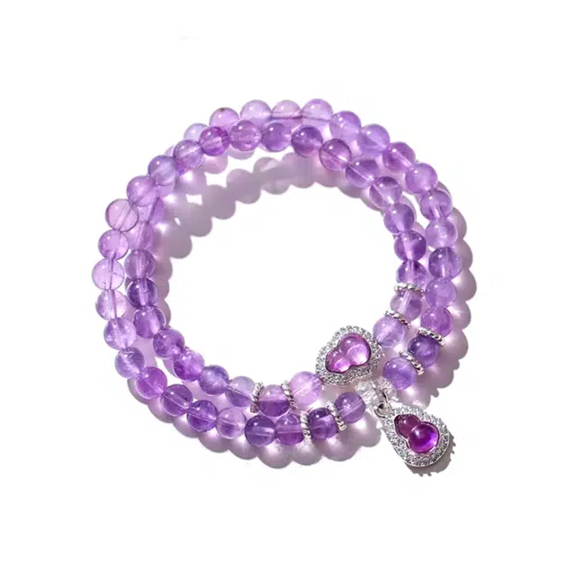 匠锁心玉 简约新中式 转运珠纳福国潮古风原创设计小众轻奢高级感 气质百搭潮流时尚手饰#好运天然 紫水晶 手串 男女同款情侣款