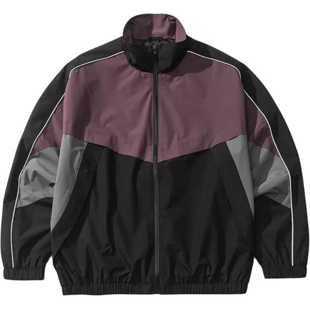 马员外 秋冬季拼色男士外套休闲百搭潮流户外立领宽松夹克 男款