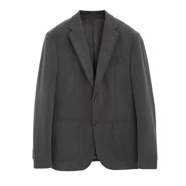 丹宁哲学 商务绅士 高端免烫抗皱易打理灯芯绒男士西装 男款