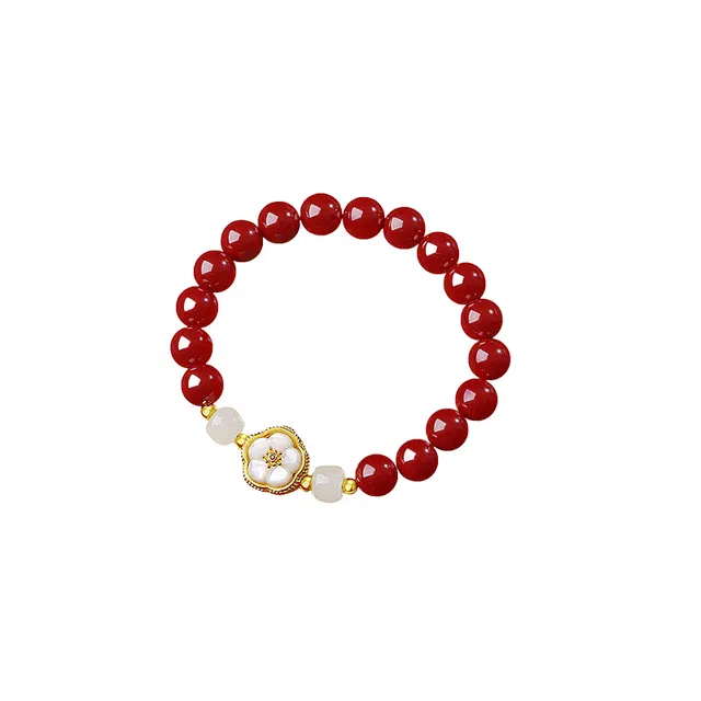 仙园韵 诸事顺利桃运常在 招财转运转运珠桃花新中式国潮#好运 朱砂 手串 男女同款情侣款