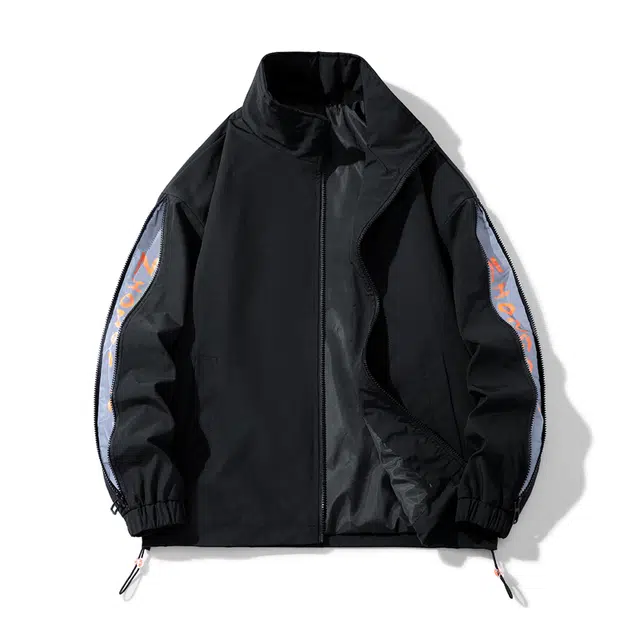 马员外 外套潮流休闲薄款宽松立领青少年潮流休闲上衣外套夹克 男女同款