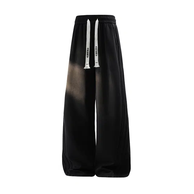 梓润格 简约宽松氛围感日常通勤一穿即走户外运动百搭时尚潮流高街个性机能学院风经典老钱风韩系三条杠酷飒炸街高级设计休闲裤 男女同款