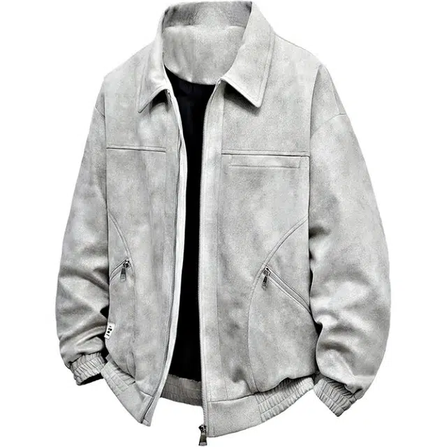 马员外 舒适百搭时尚潮流潮牌大码麂皮绒夹克 男款