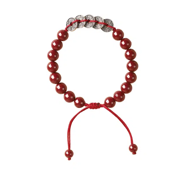 子婳 本命年招财转运平安顺逐精美设计高含量五帝钱编织串珠高级感#好运 朱砂 手绳 男女同款情侣款