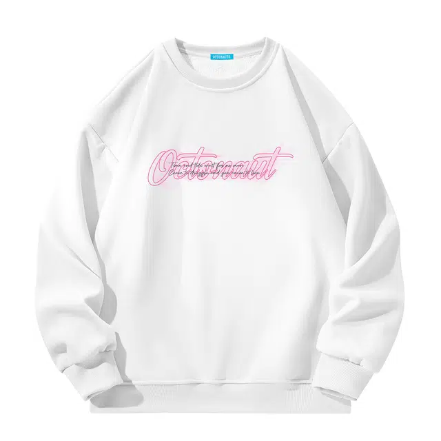 海底小纵队 美式高街素描画玫瑰龙口设计字母印花复古时尚日常休闲百搭长袖无性别上衣套头慵懒风学院舒适宽松潮流圆领卫衣 男女同款