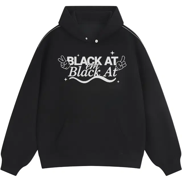 BLACK AT LOGO