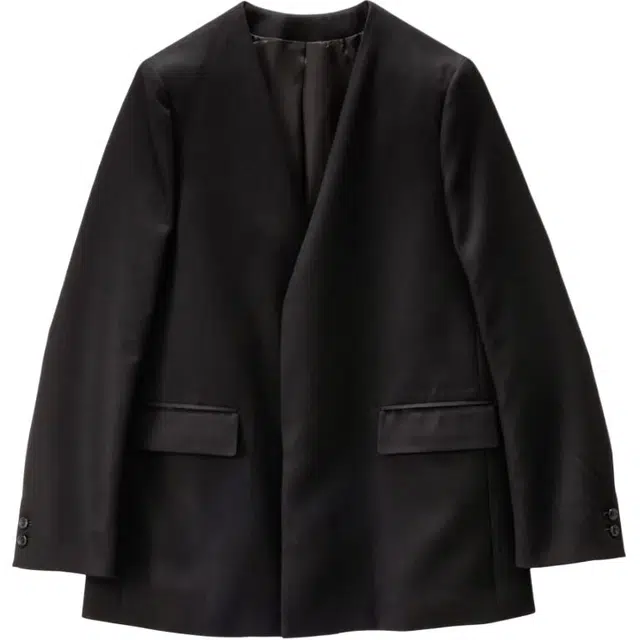 Graphpaper FW25 Scale Off Flannel Collarless Long Jacket