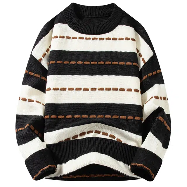 卡丹狄诺 秋冬季撞色青年潮流上衣针织衫 男款