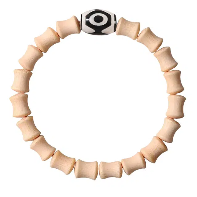 琛宬 【节节高升】诸事顺利新中式国潮三眼天珠藏式转运吉祥纳福平安百搭佛系小众设计感#好运 竹木 手串 男女同款情侣款