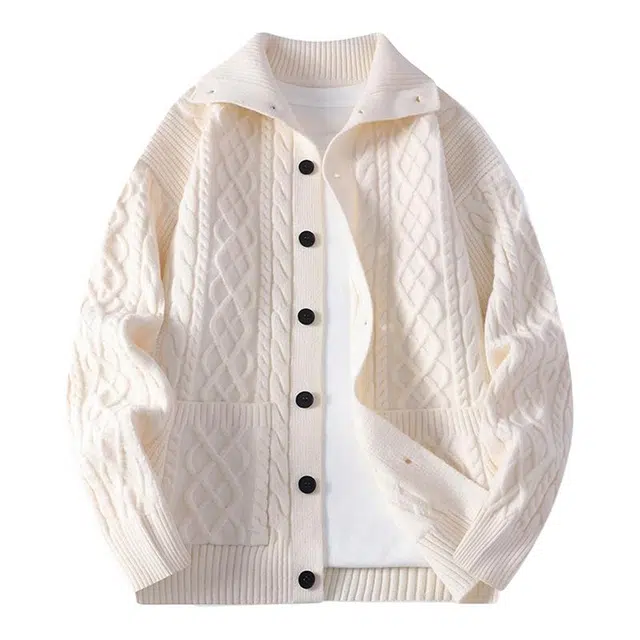 马员外 外套潮牌潮流慵懒风高品质秋冬季加厚保暖宽松针织衫 男女同款