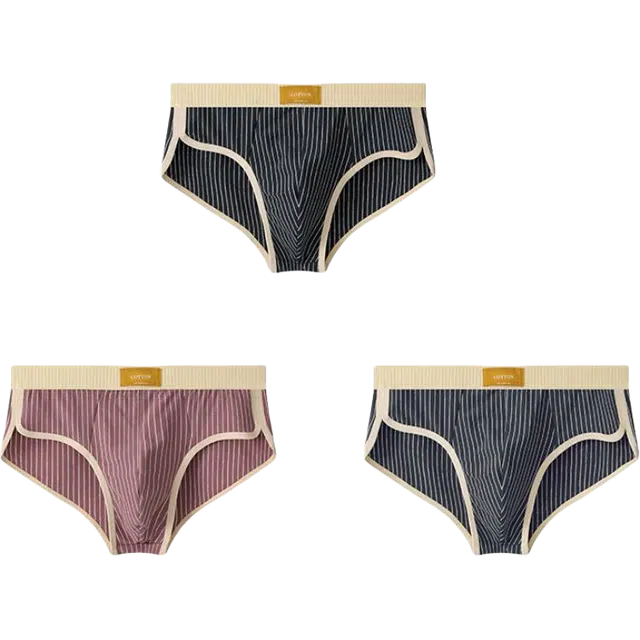 潞优野 高级感纯棉男士裤男条纹个性男式运动裤头性感潮流短裤三角内裤 男款