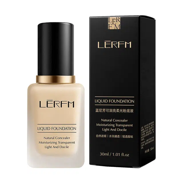 蓝尼芳可 润亮柔光粉底液 不卡粉不脱妆保湿养肤均匀肤色持久控油服帖滋润细腻服帖遮瑕