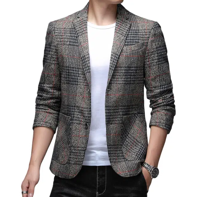 老爷车 春秋季男装经典时尚华丽商务潮流休闲时髦外套西装 男款